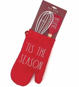 RAE DUNN Rojo TIS LA TEMPORADA Horno de Navidad Mitt Believe Espátula Batido NUEVO CON ETIQUETAS - Imagen 1 de 3