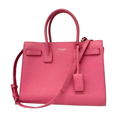 Saint Laurent Sac de Jour 2Way Shoulder Hand Bag Leather Pink Used - Image 1 of 4