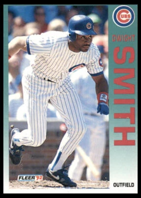 1992 Fleer #392 Dwight Smith Chicago Cubs Baseball Card - Image 1 of 2