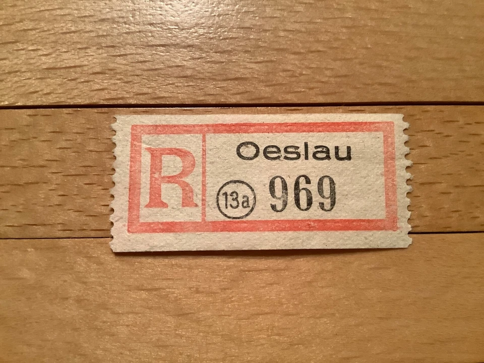 Einschreibezettel nach 1945, 13a Oeslau - Bild 1 von 1