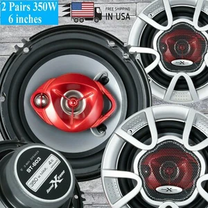 4x Soundxtreme 6" 3-Way 1400 Watts Coaxial Car Audio Speaker PEI Dome 6.5" New - Picture 1 of 7