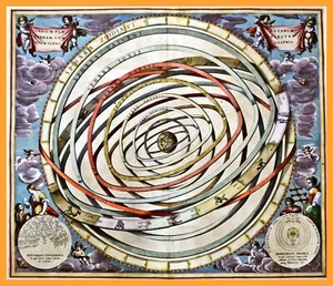 Eine äusserst prachtvolle Planetenkartemit altem Handkolorit nach Cellarius 1708 - Picture 1 of 5
