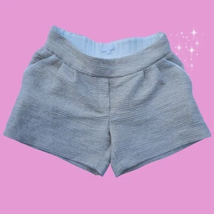 Chloe Kids Girls Shorts Beige Gold Metallic Size 12 Textured Pleated Front - Picture 1 of 5