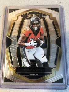 Phillip Lindsay Denver Broncos Panini Select Footbal 2018 PREMIER LEVEL ROOKIE - Picture 1 of 12