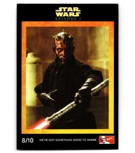 DARTH MAUL 1999 KFC Star Wars Movie Trading Card #8 PSA - Picture 1 of 2