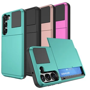 Samsung Galaxy S23 S24 S25 Ultra Wallet Credit Card Holder Slim Shockproof Case - Picture 1 of 23