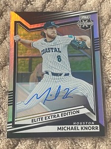 2022 Panini Elite Extra Edition Michael Knorr Foil On Card Autograph Auto Astros