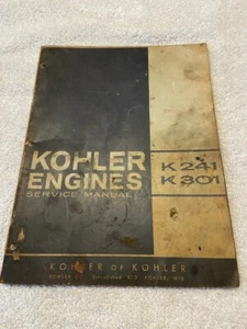 Vintage Kohler Engines Service Manual K241 K301 w/ 801 Gasket Set - Picture 1 of 6