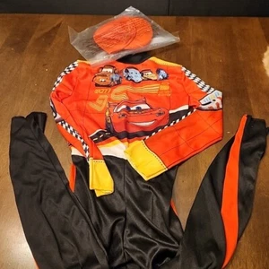 Disney Cars Lightning McQueen Classic Child Halloween Costume 4-6 Jumpsuit & Hat - Picture 1 of 7