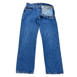 Vintage Levis 501 Jeans Men 32x29 Straight Leg Reg Fit Med Wash Button Fly Y2K * - Picture 1 of 15