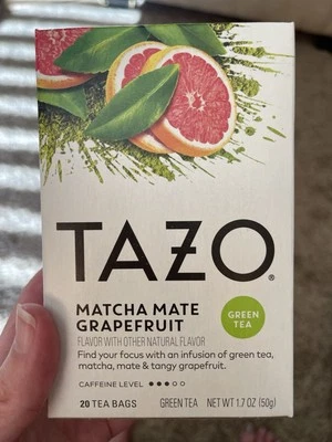 Bolsas de té verde Tazo Matcha Mate sabor pomelo, 20 unidades Foto 1 de 4