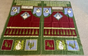 Top Hat Snowman Apron Decorative Oven Mitt, Potholder 2 Panels Debbie Mumm VTG - Picture 1 of 2