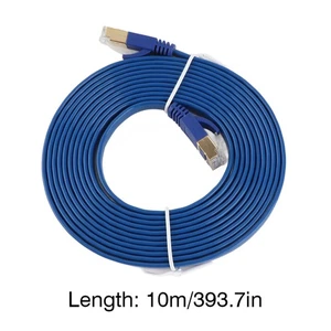 Cat 7 Ethernet Cable Bandwidth Flat Internet Network LAN Patch Cord UK - Afbeelding 1 van 8