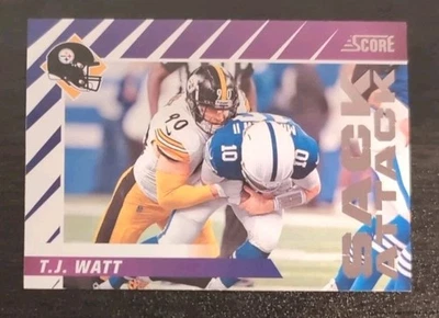 T.J. Watt #1 2024 Panini Score Sack Attack Insert Pittsburgh Steelers - Image 1 of 3