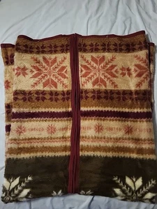Biederlack of America Cuddle Wrap Zip Snap Multicolor Throw Blanket - Picture 1 of 5
