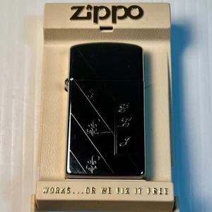 Zippo Lighter in Case NEW - Unfired - Silver - Monogrammed “GLJ” - Picture 1 of 13