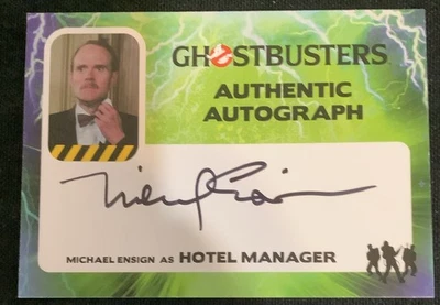 Карта с автографом Майкла Энсиня в роли менеджера отеля Ghostbusters ME - Изображение 1 из 2