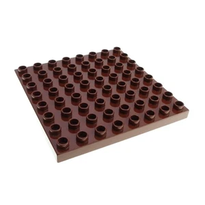 1x Lego Duplo Building Plate 8x8 Red Brown Zoo Farm 4566605 74965 93517 51262 - Picture 1 of 1