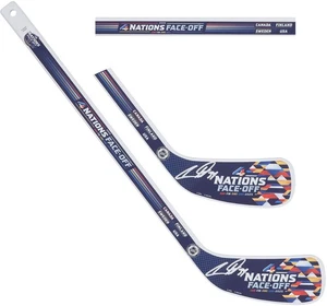 Auston Matthews Toronto Maple Leafs Signed 4 Nations Face-Off Mini Wood Stick - Picture 1 of 3