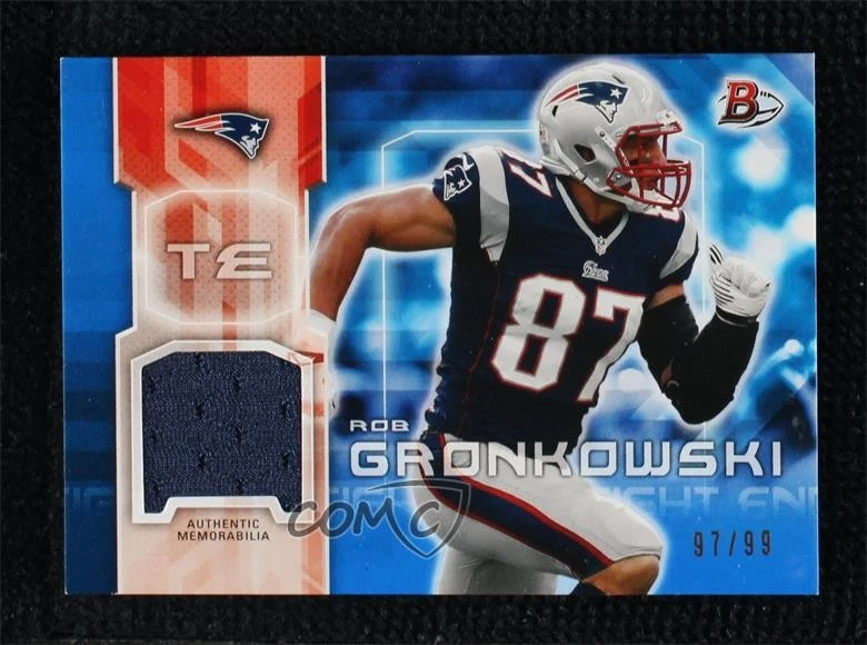 2014 Bowman Relics Blue /99 Rob Gronkowski #27 - Image 1 of 2