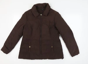 M&Co Women's Brown Puffer Jacket Size 14 - Picture 1 of 12