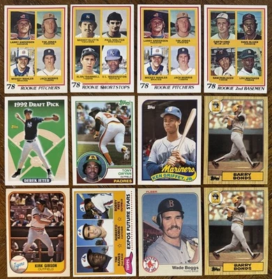 LOTE DE NOVATO 1978-80-93 DEREK JETER, TONY GWYNN, KEN GRIFFEY JR, BOGGS EX-NM+ LEER Foto 1 de 4