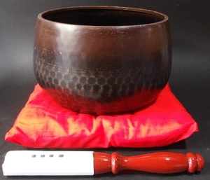 or25128 JAPANESE BUDDHIST SINGING BOWL ORIN GONG 25.4cm / 10inch Width VINTAGE - Picture 1 of 19