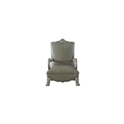 ACME Dresden Accent Chair in Vintage Bone White and PU - Image 1 of 4