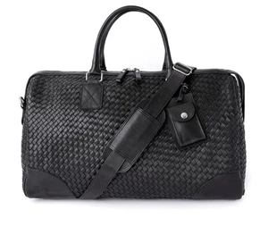 Leder Seesack, handgewebte Luxus Reisetasche, personalisiert geflochtenes Leder über - Bild 1 von 4