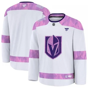 Vegas Golden Knights Hockey Fights Cancer Purple Fanatics Jersey Men’s Size XL - Picture 1 of 6