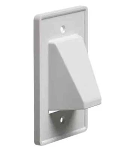 Placa de pared de cable empotrado Arlington en blanco CE1 - Imagen 1 de 2