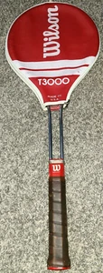 Wilson T3000 Steel Tennis Racquet w/ Cover Early 70's Light Leather Grip *MC* - Picture 1 of 10