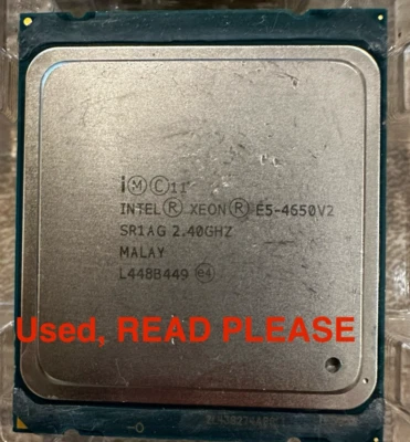 INTEL XEON E5-4650V2 SR1AG 2.40 GHz 10-C0RE CM8063501541700 - Image 1 of 2