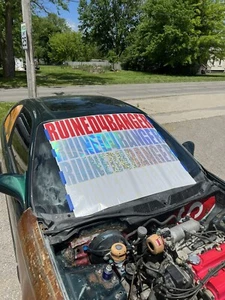 38.5" x 9" Vinyl Car Decal Banner Ruined4banger - Picture 1 of 10