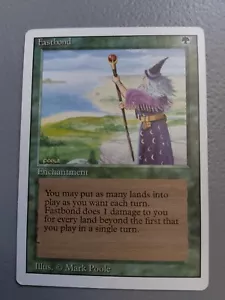Fastbond Misprint Revised LP MTG Magic The Gathering Reserve List - Picture 1 of 4