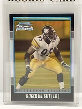 2001 Bowman Chrome Gold Refractor (RC) ROGER KNIGHT 218 #/99 Steelers