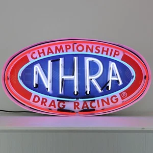 NHRA Drag Racing Neon Sign Hot Rod Licensed Light 30 Inches Neon Sign Steel Can - Picture 1 of 1