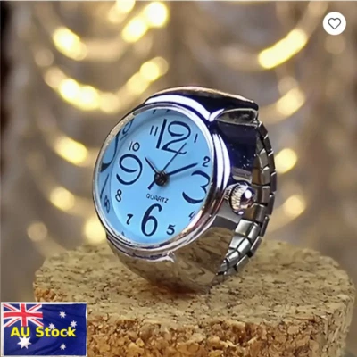 Chic Elastic Quartz Ring Clock Finger Watch - AU Stock - Fast Dispatch - Bild 1 von 4