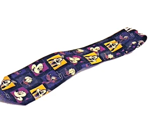 Vntg 90s Mickey Unlimited Disney Polyester Tie Necktie Mickey Donald Goofy Pluto - Picture 1 of 4