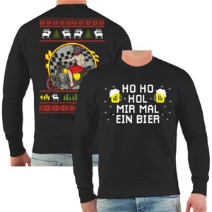 Männer Jungen Pullover Simson Weihnachten Ho Ho Ho motorrad DDR osten sweatshirt - Bild 1 von 4