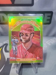 2020 Optic Bryce Harper Diamond Kings Gold Lime Green Prizm SP #24 PHILLIES - Picture 1 of 2