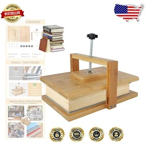Stainless Steel Wood Book Press - Easy-to-Use Bookbinding and Flower Press - Picture 1 of 10