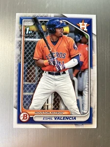 Esmil Valencia 2024 Bowman Paper Prospects Rookie #BP-75 Houston Astros Rc - Picture 1 of 2