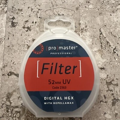 Pro Master Professional Camera Filter 52mm UV Code 2363 Digital HGX Repellamax - Image 1 of 2