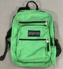 JanSport TDN7 Big Student Backpack Green Side Mesh Pocket 5 Pocket Laptop Sports