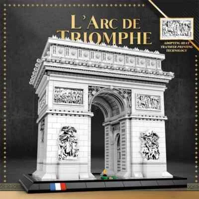 3718PCS Arc de Triomphe Model Building Blocks Paris landmark Building Brick Xmas - Image 1 of 4