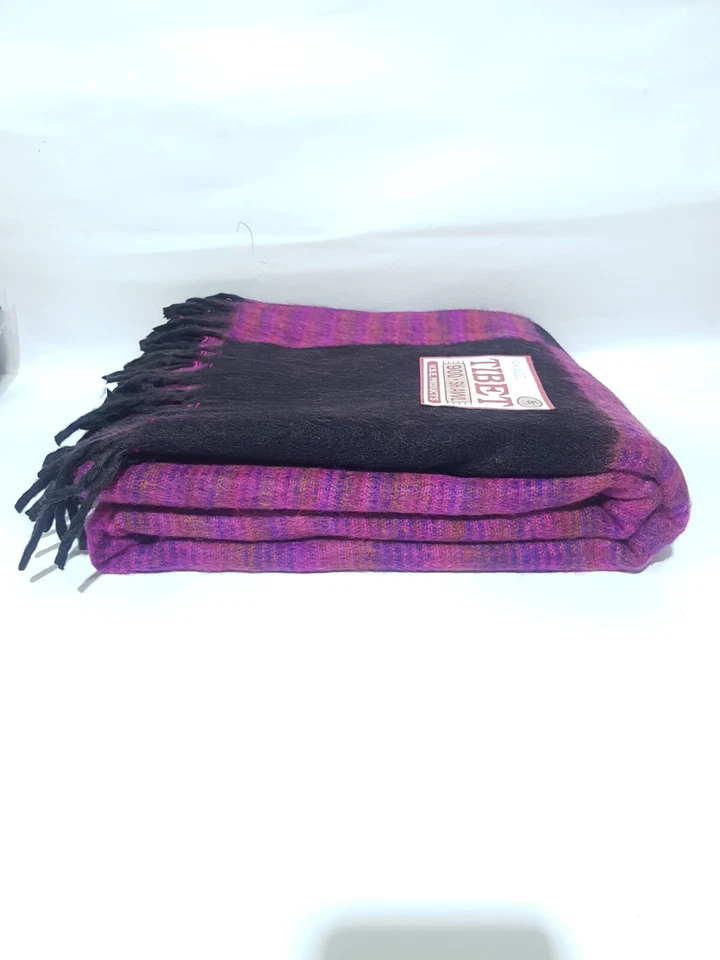 Mantas tradicionales tibetanas de lana de yak tejidas a mano, de gran tamaño, sofá Foto 1 de 1