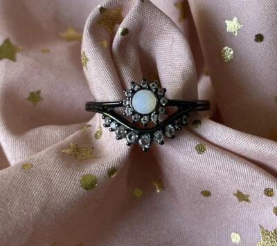 Fragrant Jewels Ring Moon Flowers collection Swarovski CZ Sz 7 New - Image 1 of 3