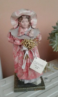 bambola d epoca in cartapesta Baldari - Immagine 1 di 3