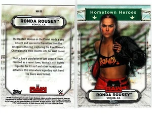 2019 Topps WWE Raw Wrestling Hometown Heroes #HH-33  Rhonda Rousey - Picture 1 of 1